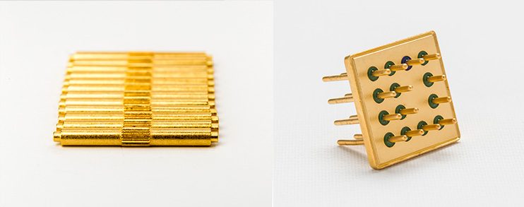 gold-plated metal finishing